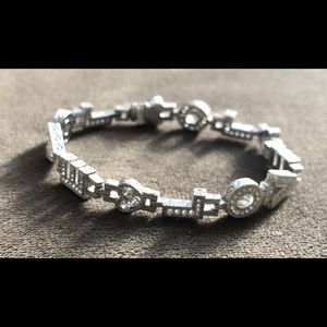 Judith Ripka Sterling Diamonique Love Bracelet
